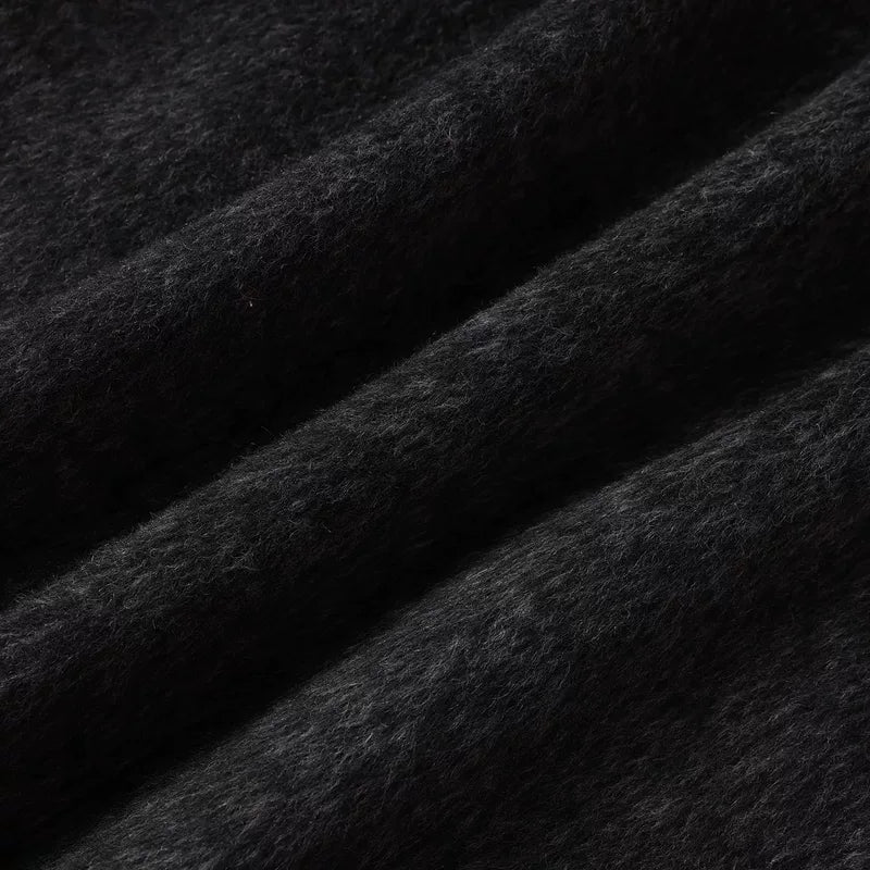 Wool Cashmere Loose Mid-Length Coat