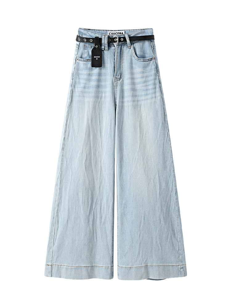 High Waist Wide Leg Casual Jeans