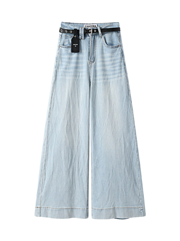 High Waist Wide Leg Casual Jeans