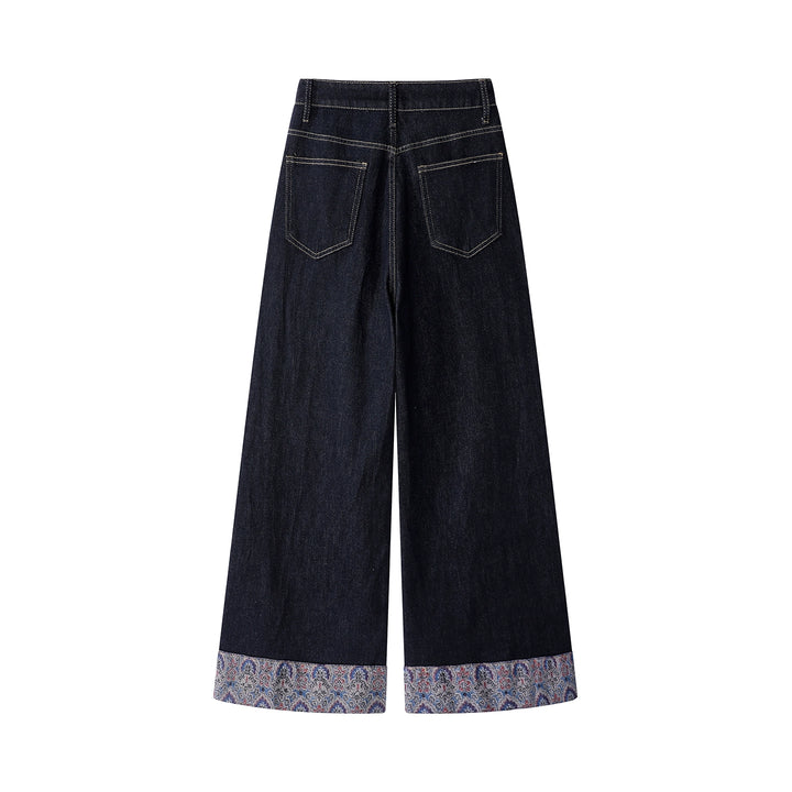 Weite Beinform Retro-Nähmuster Jeanshose 