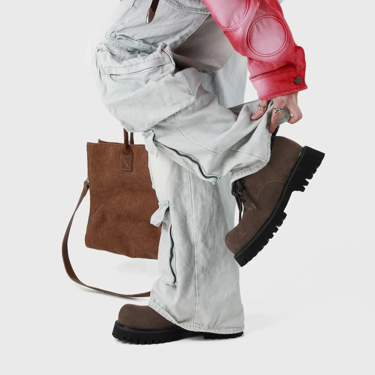 Suede Thick-Soled Derby Shoes