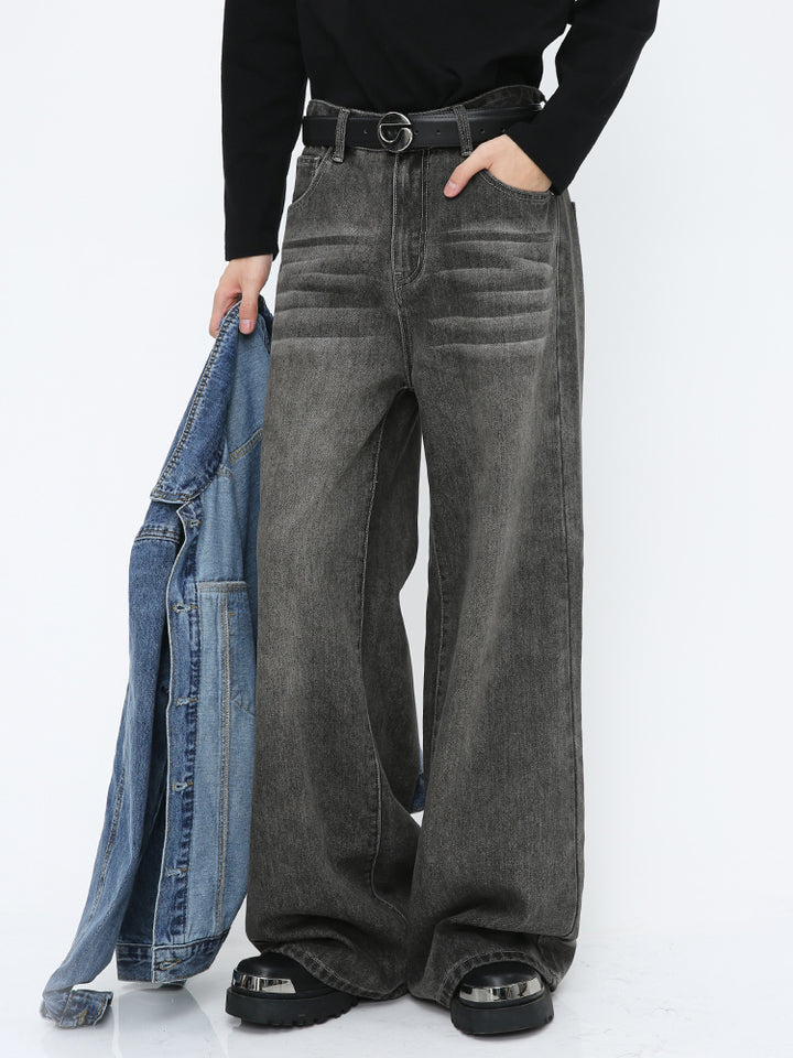 Jeans larges droits rétro 