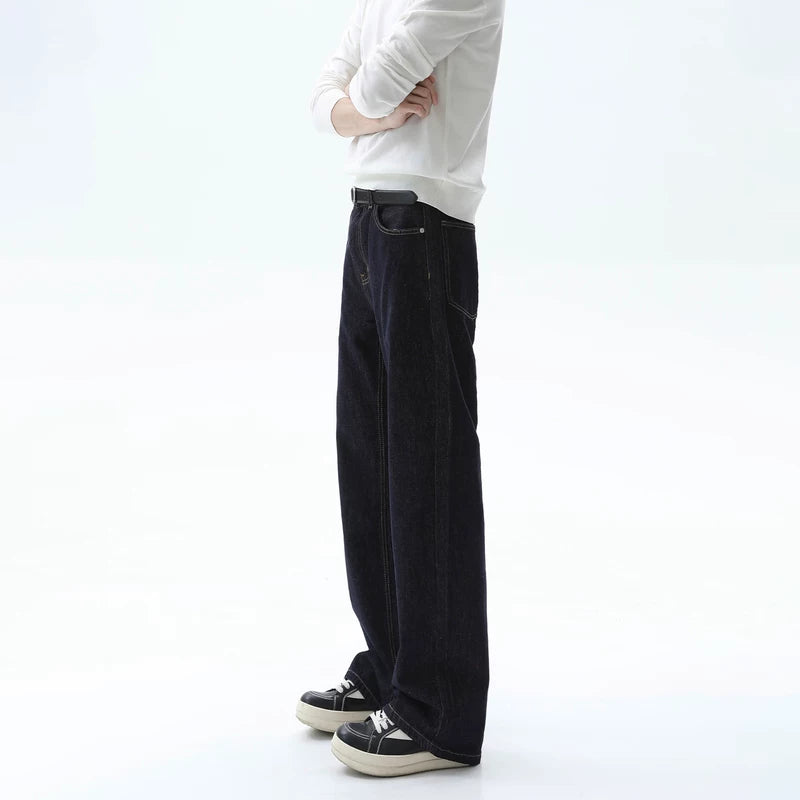 Loose Straight Leg Wide-Leg Denim Pants