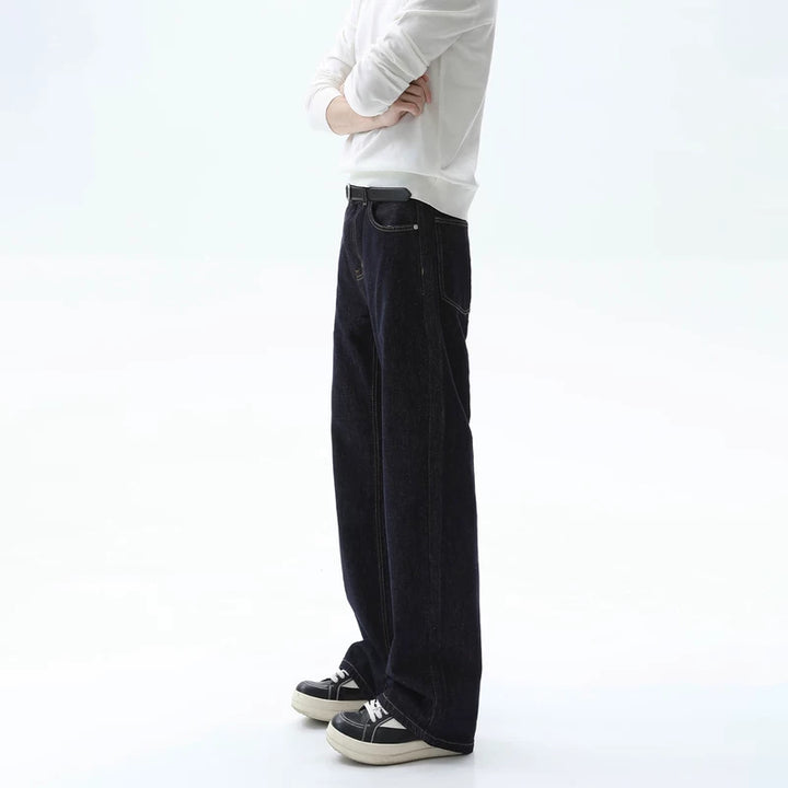 Loose Straight Leg Wide-Leg Denim Pants