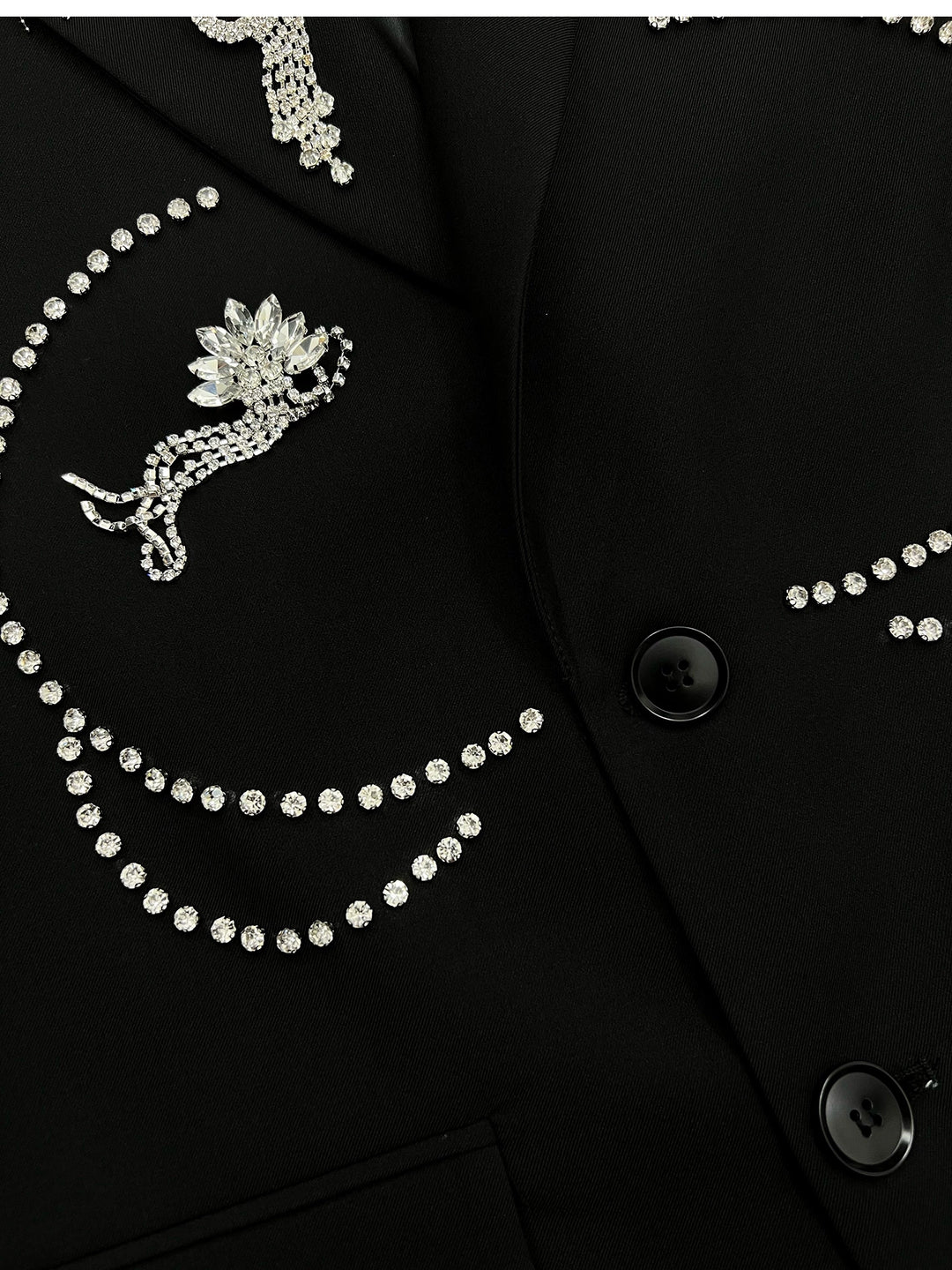 Diamond Embellished Casual Jacket