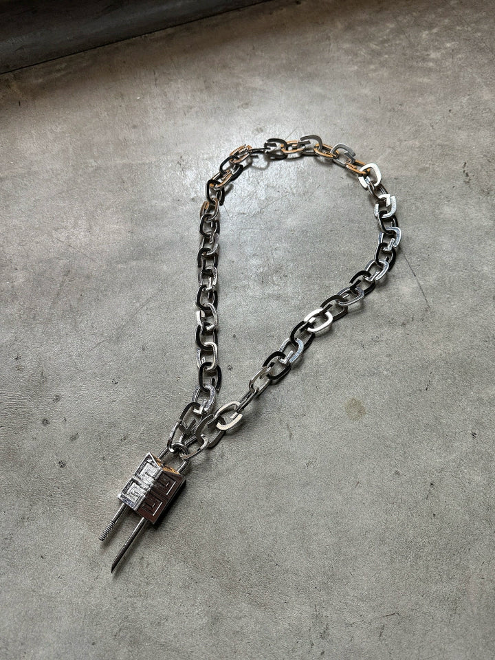 Chunky Lock Pendant Hip-Hop Necklace