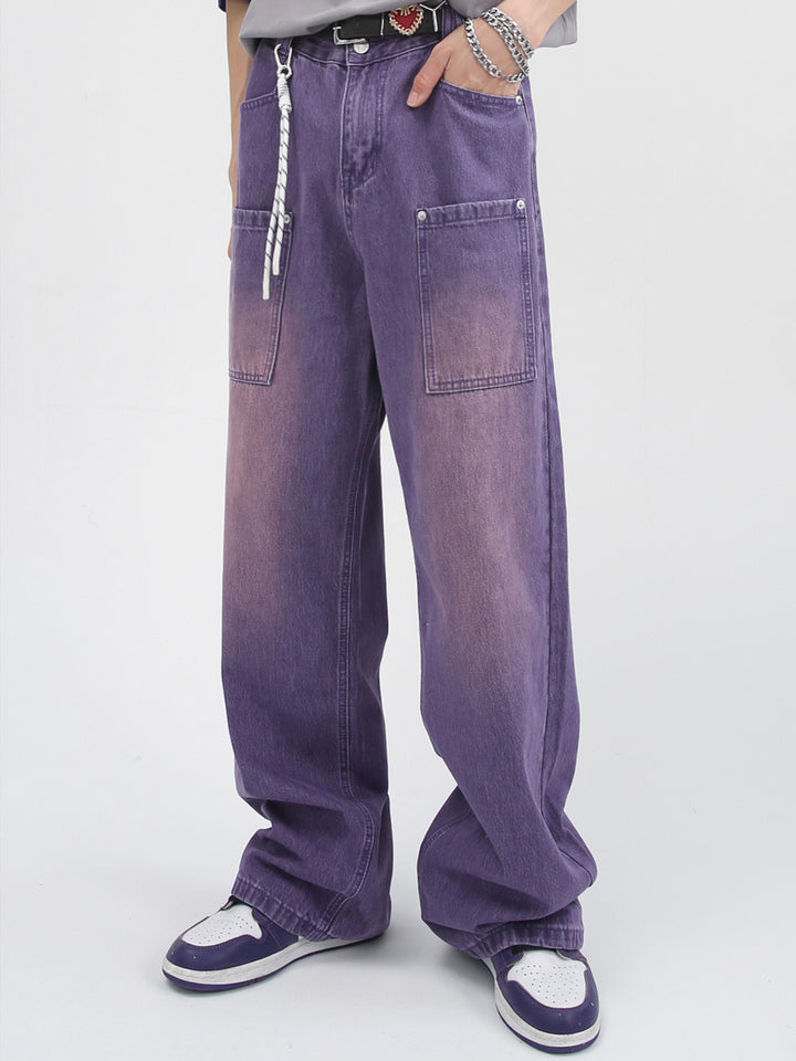 Wide-Leg Loose Fit Denim Pants