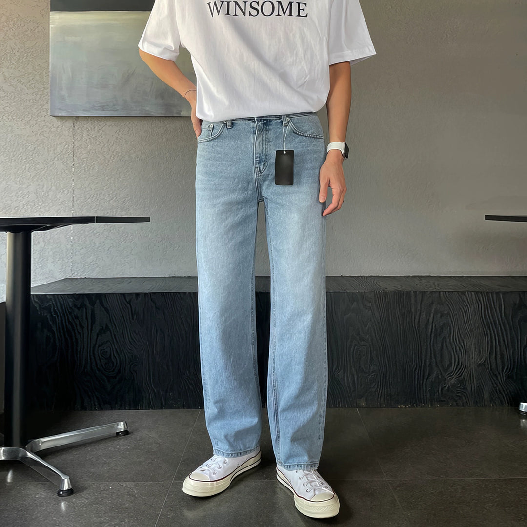 Loose Straight Wide-Leg Casual Jeans Pants
