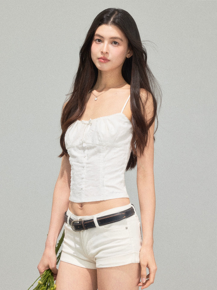 Passformad spaghetti strap tank top 
