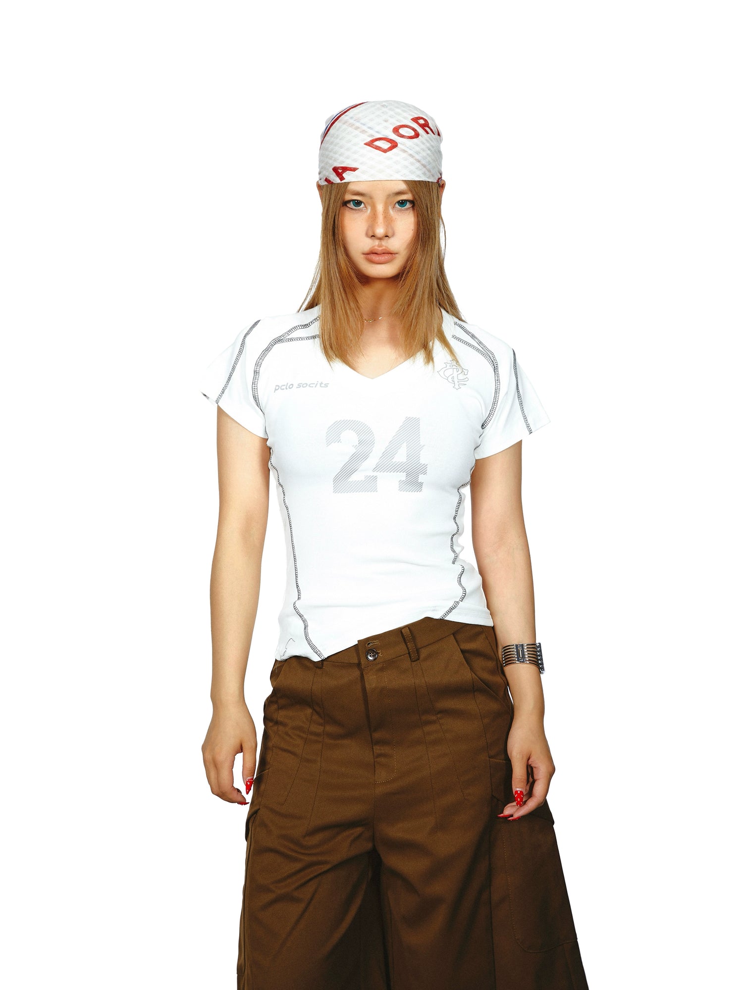 قميص قصير الأكمام بتصميم V-neck لكرة القدم 