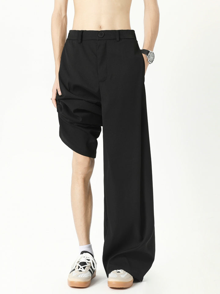 Pantalons de costume à coupe droite et jambes larges 