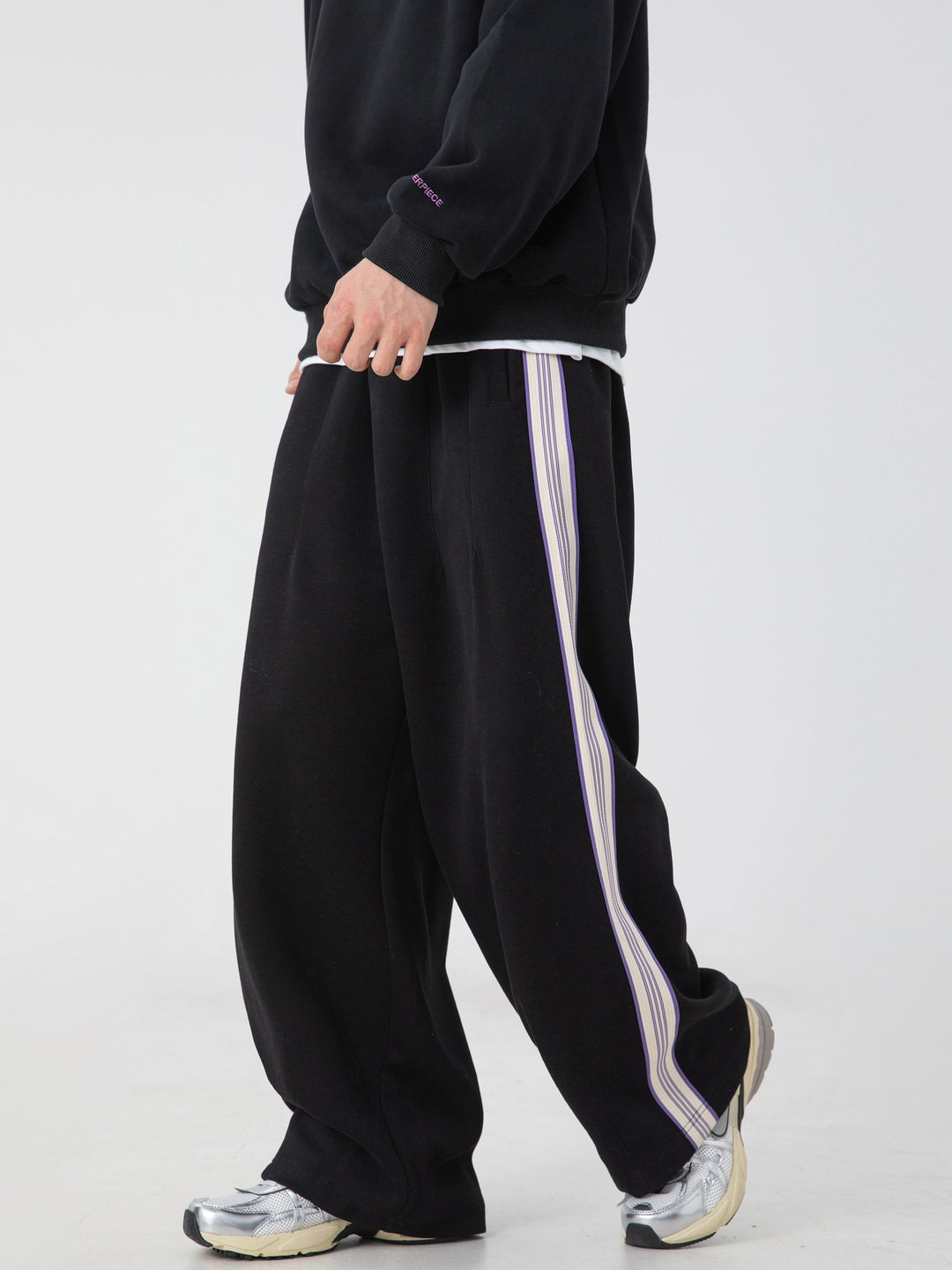 Striped Wide-Leg Casual Pants