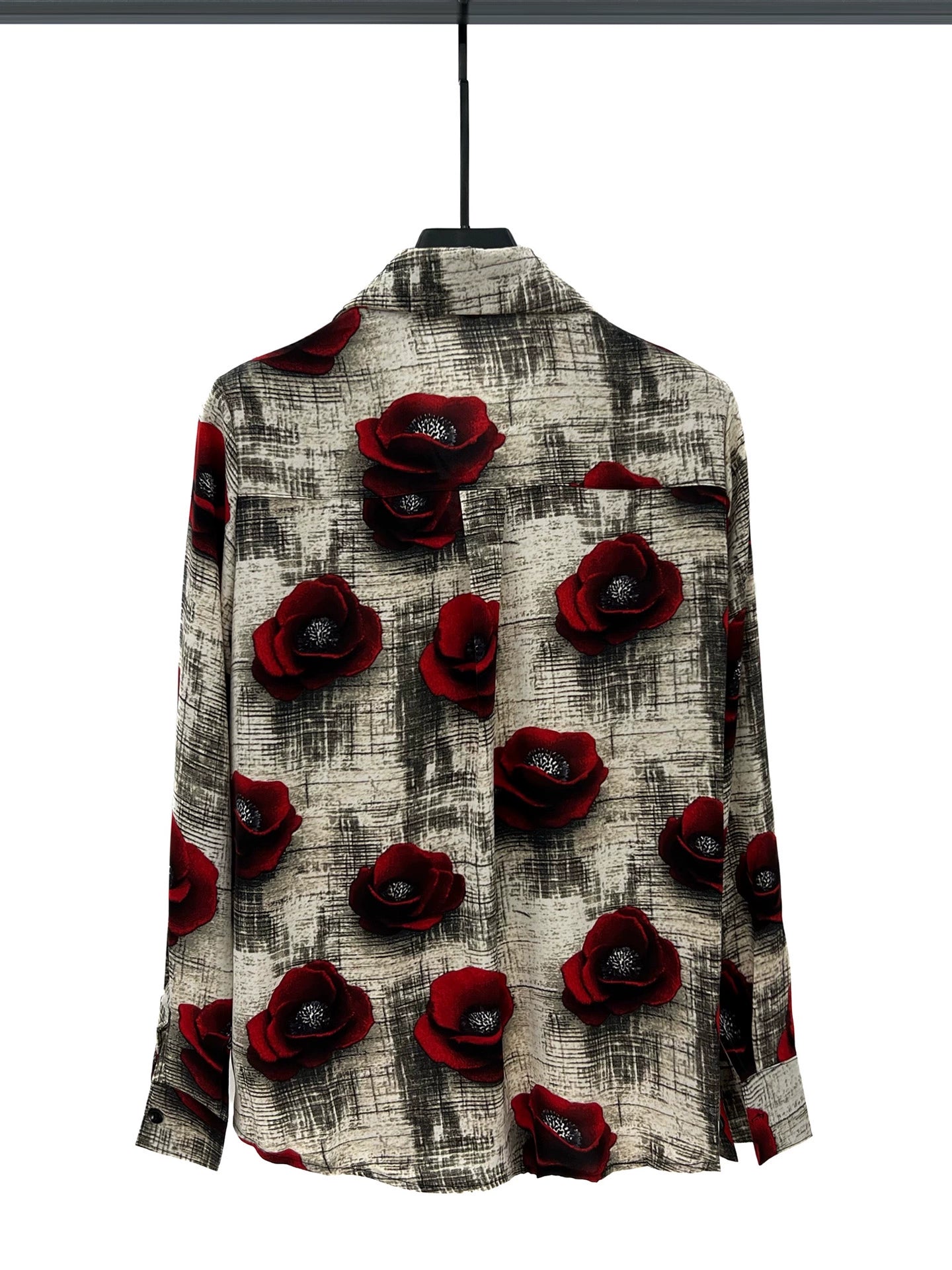 Chemise à boutons décontractée à imprimé rose 