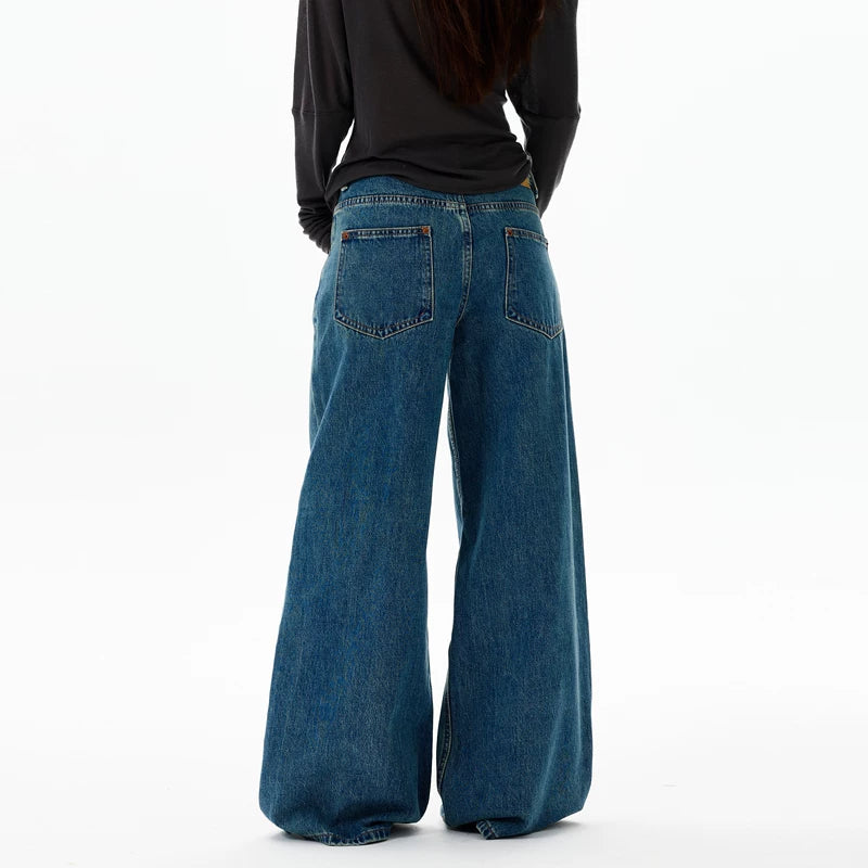 Retro Wide-Leg Loose Fit Jeans