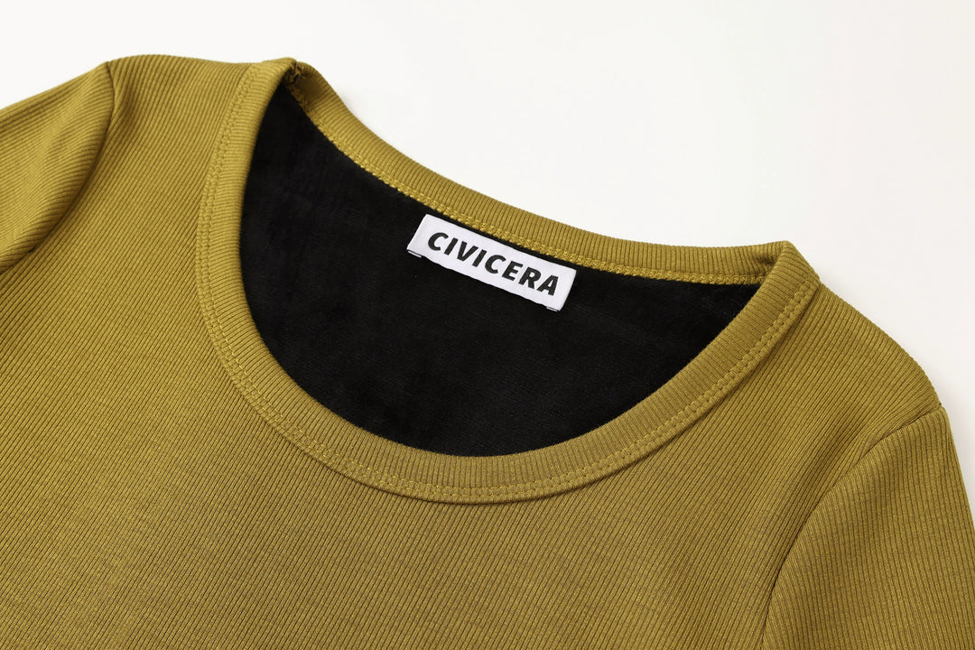 Long Sleeve Round Neck Bottoming Top