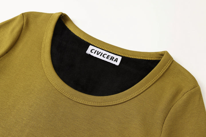 Long Sleeve Round Neck Bottoming Top