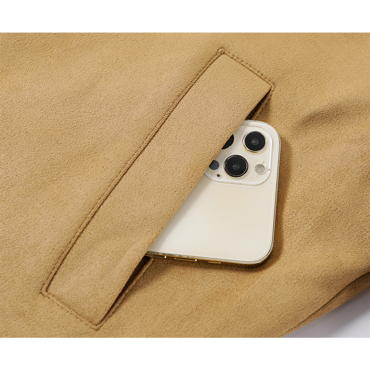 Retro Suede Lapel Short Jacket