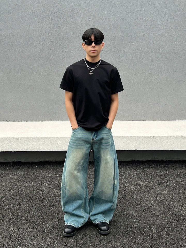 Slidt bredbenet løstsiddende jeans 