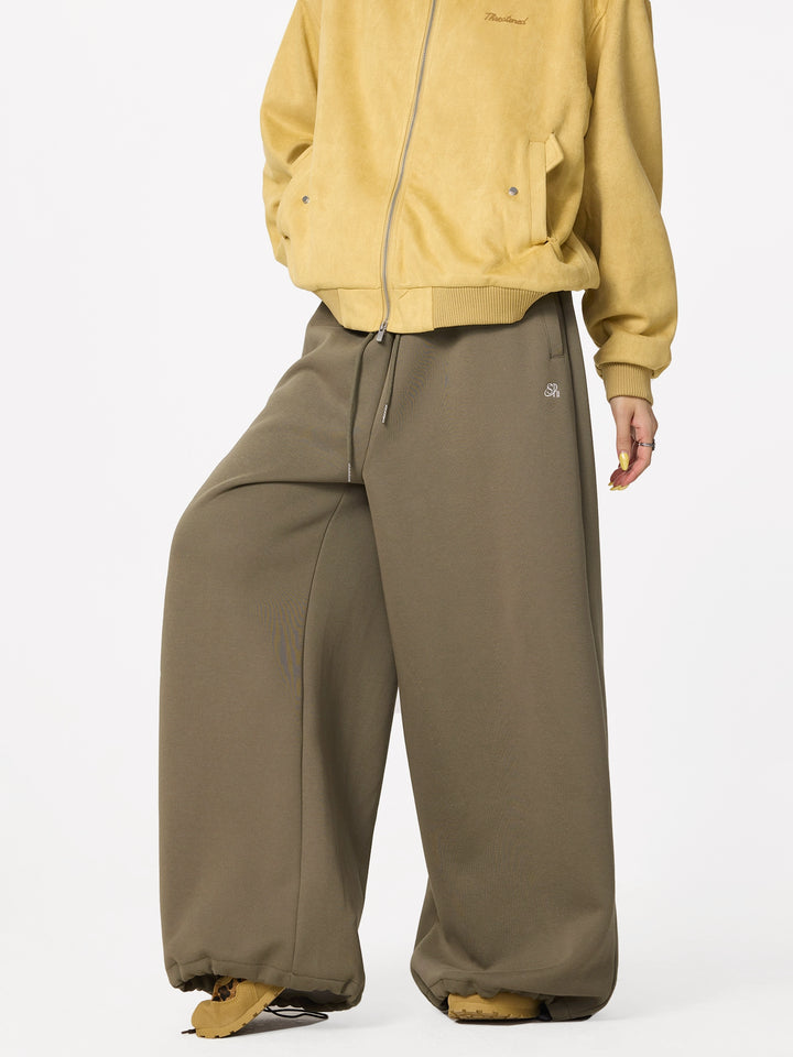 Elastic Waist Drawstring Sweatpants