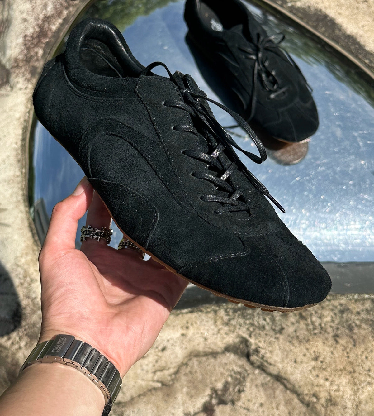 Gerçek Deri Retro İnce Tabanlı Günlük Ayakkabılar 