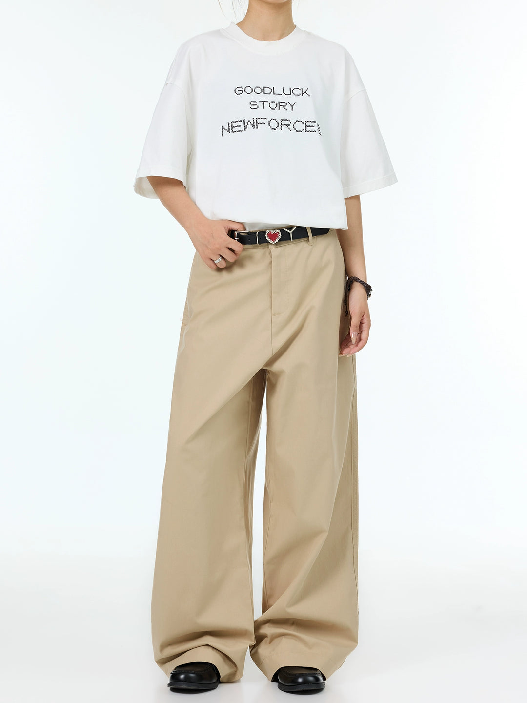 Pantalones Casual Rectos de Pierna Ancha Retro 