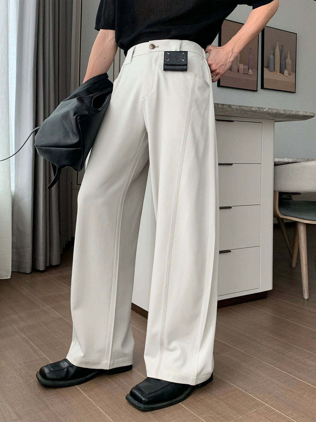 Loose Straight Wide-Leg Casual Pants