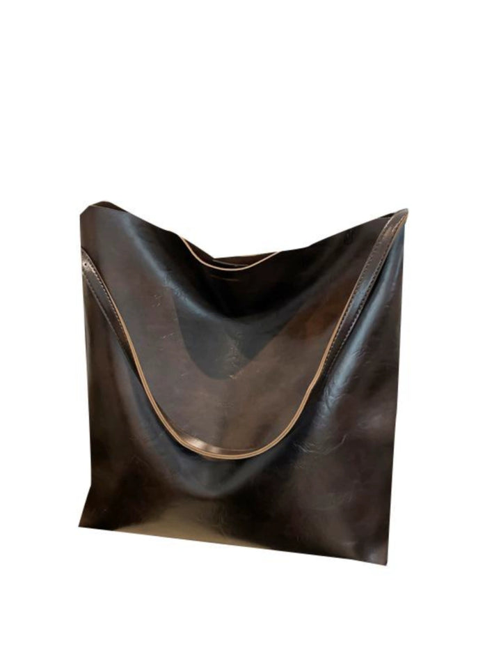 One-Shoulder Leather Tote Bag