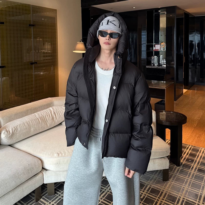 Kapüşonlu Aşağı Şişme Ceket 