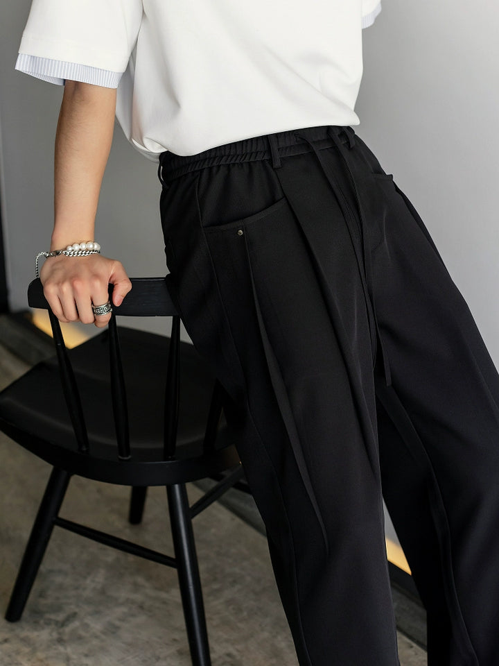 Casual Wide-Leg Suit Pants