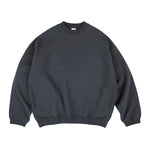 Solid Color Crew Velvet Neck Sweatshirt