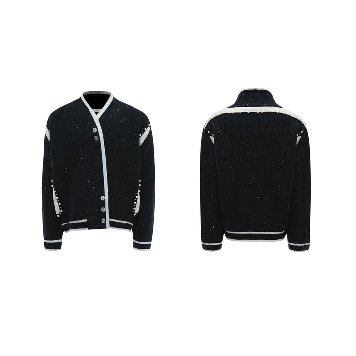 Slanted Button Knit Sweater
