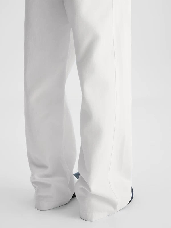 Retro rozšířené rovné kalhoty s volným střihem 