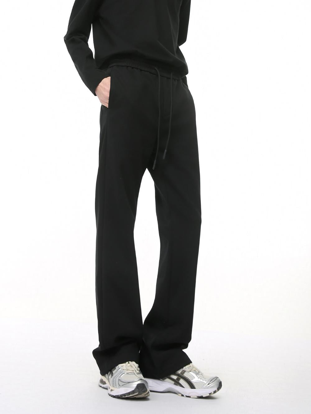 Elastic Waist Straight Casual Sports Pants