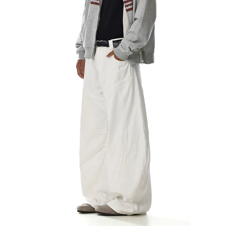 جينز فضفاض واسع الساق بتصميم ريترو 