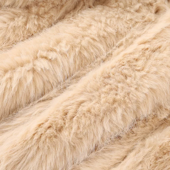 Faux mocka fleece-fodrad retrojacka 