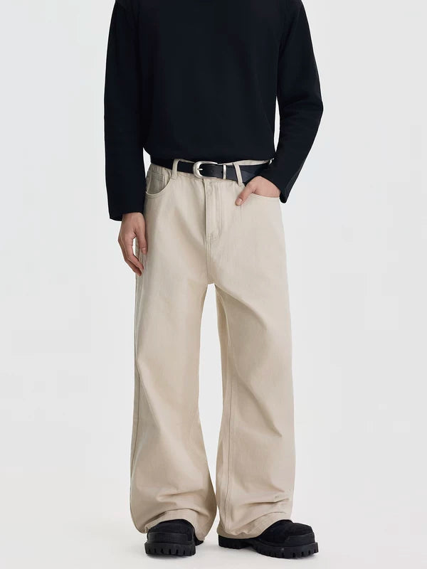 Jeans a gamba larga con vestibilità ampia e gamba dritta 