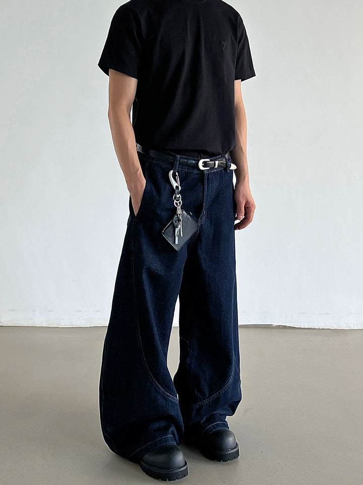 Baggy Denim Wide-Leg Pants