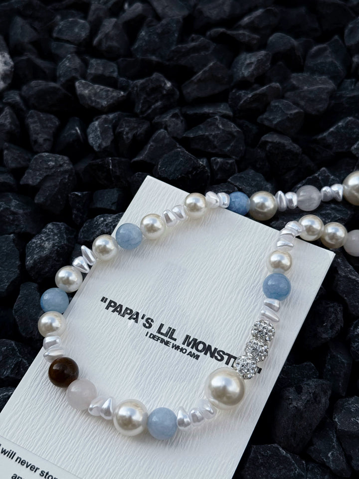 Natural Stone Pearl Handmade Clavicle Necklace