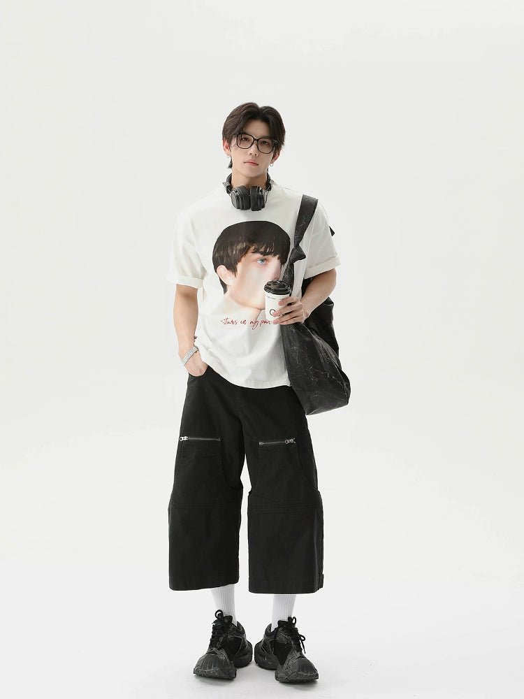 Graphic Print Round Neck Short Sleeve T-shirt