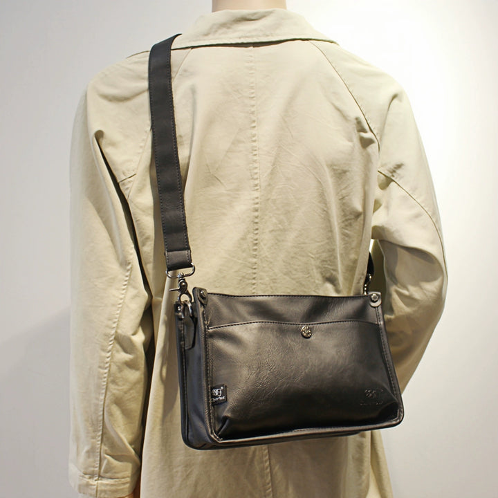 Bolso mensajero con correa de hombro de múltiples bolsillos 