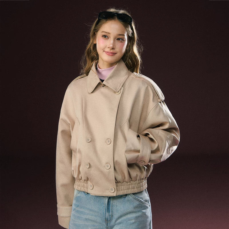 Short Double-Breasted Casual Jacket