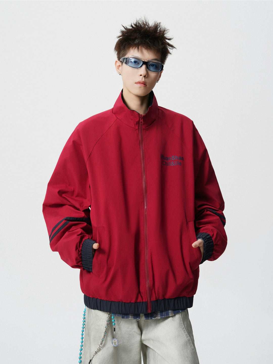 Stand Collar Double-Sided Sports Jacket