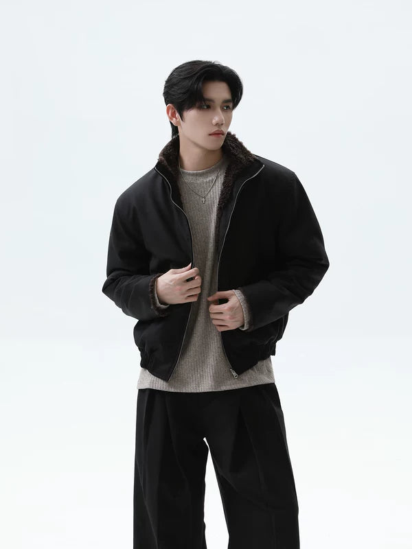 Reversible Fleece Lined Bomber Jacket