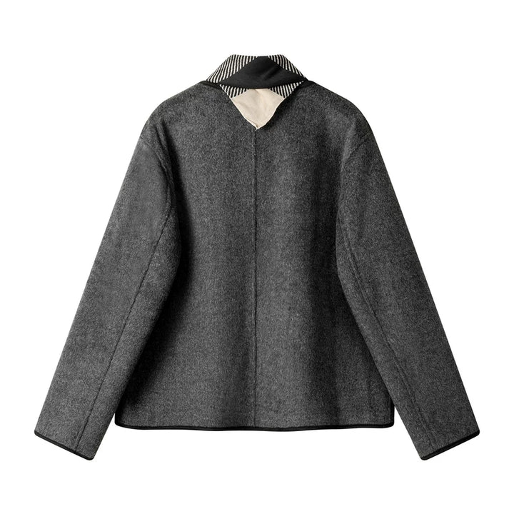 Slim Fit Retro Style Short Wool Coat