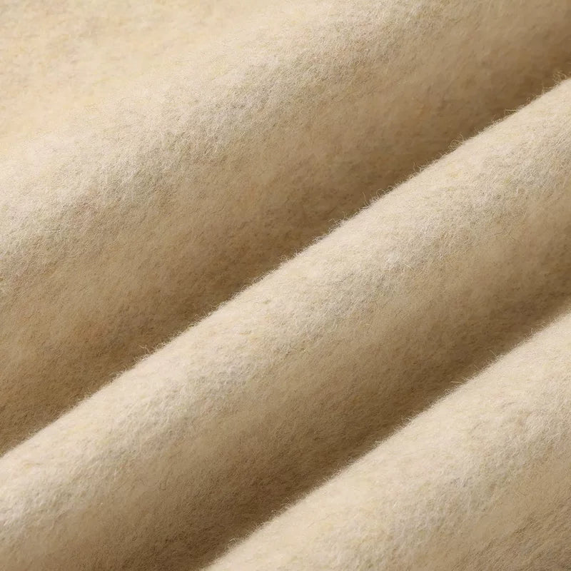 Mid-Length Double-Faced Wool Belted Coat