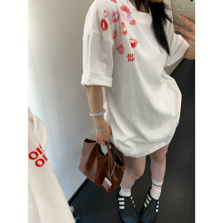 Lip Print Relaxed Fit T-Shirt