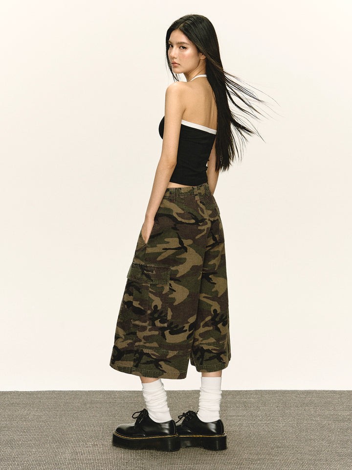 Retro Wide Leg Cargo Pants