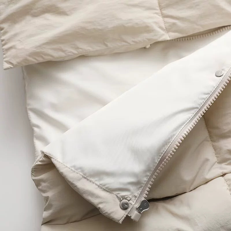 Splicing Long Sleeve Warm Cotton Jacket