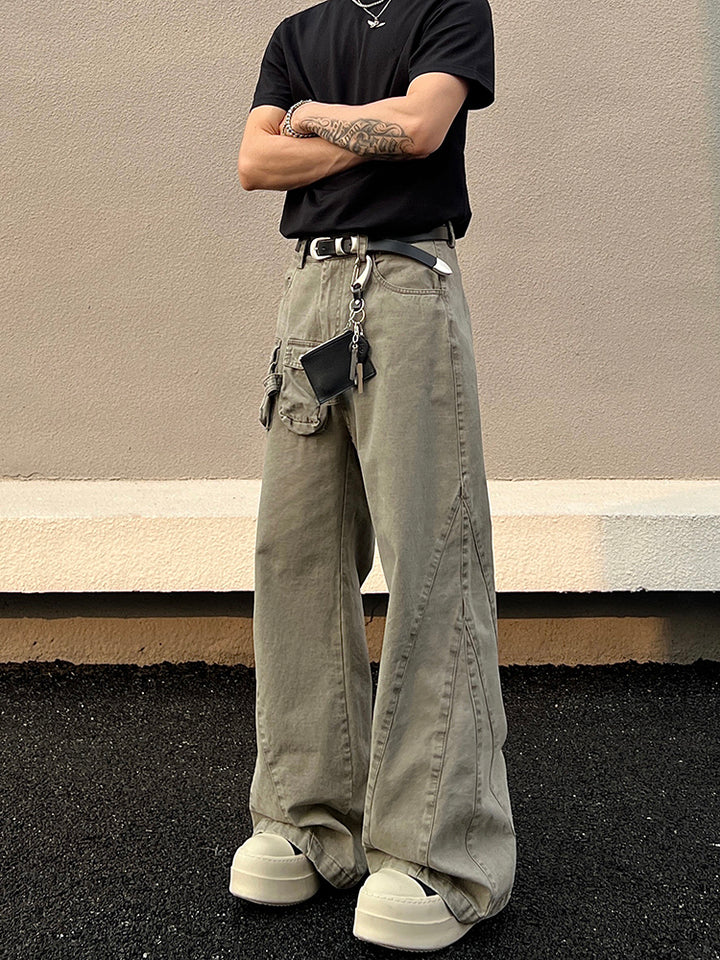 Heavyweight Multi-Pocket Wide-Leg Pants