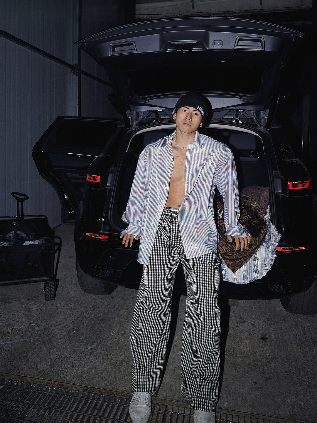 Plaid Loose Wide-Leg Casual Pants